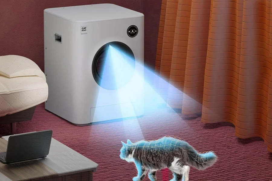 automatic scooping litter box